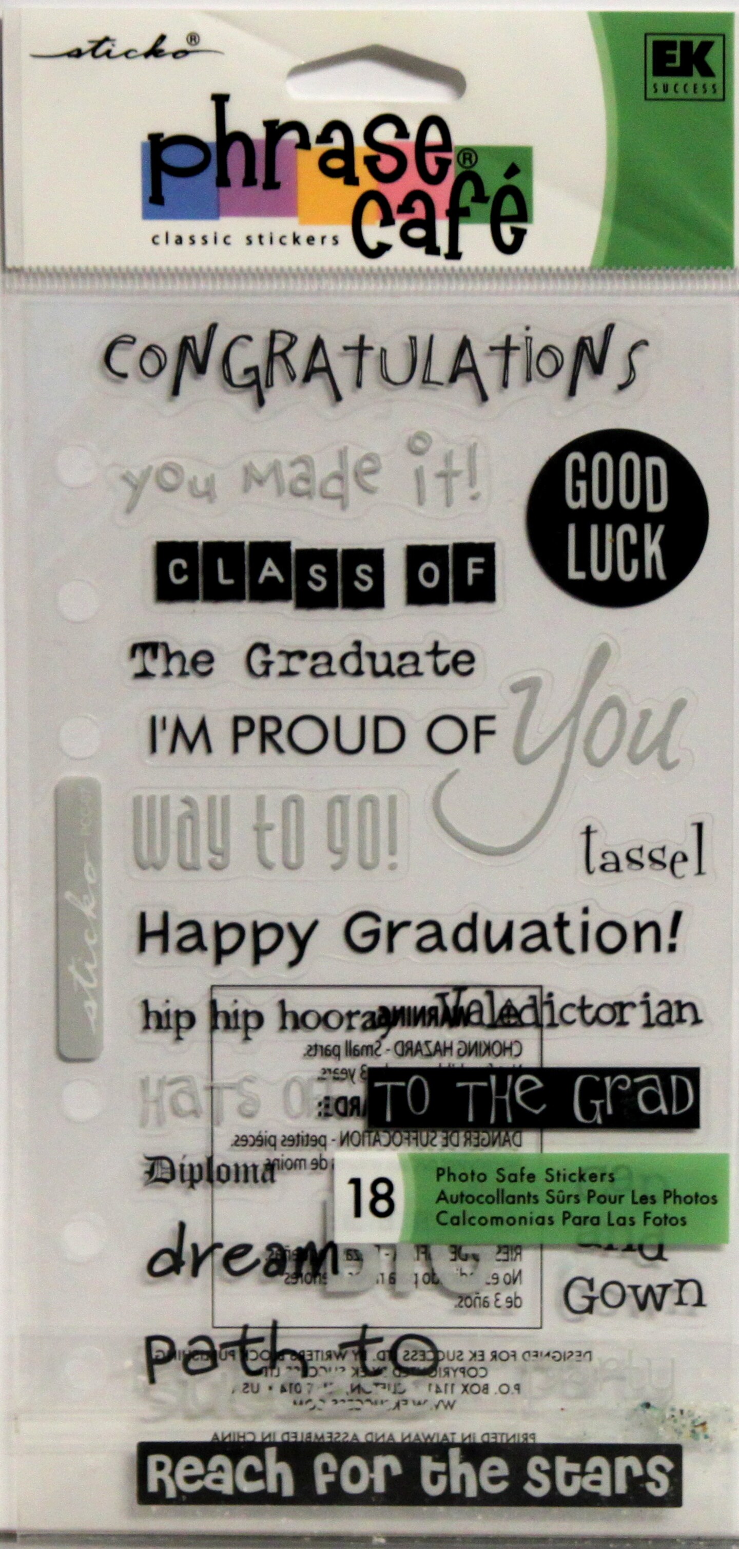 Sticko The Graduate Clear Stickers