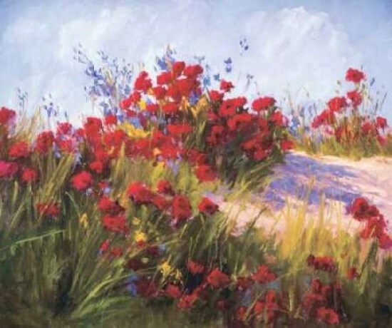 Red Poppies and Wild Flowers Poster Print by Brigitte Curt - Item # VARPDXCBP206