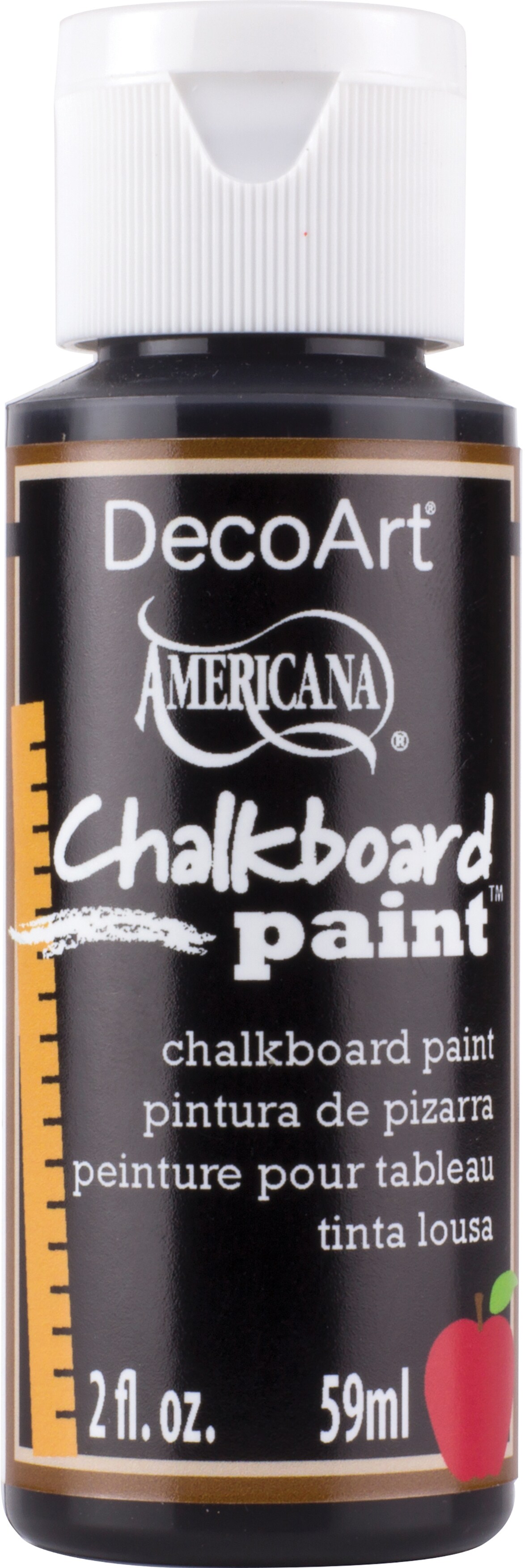 Chalkboard Paint 2 Oz. Decoart. Americana Black Chalk Paint for