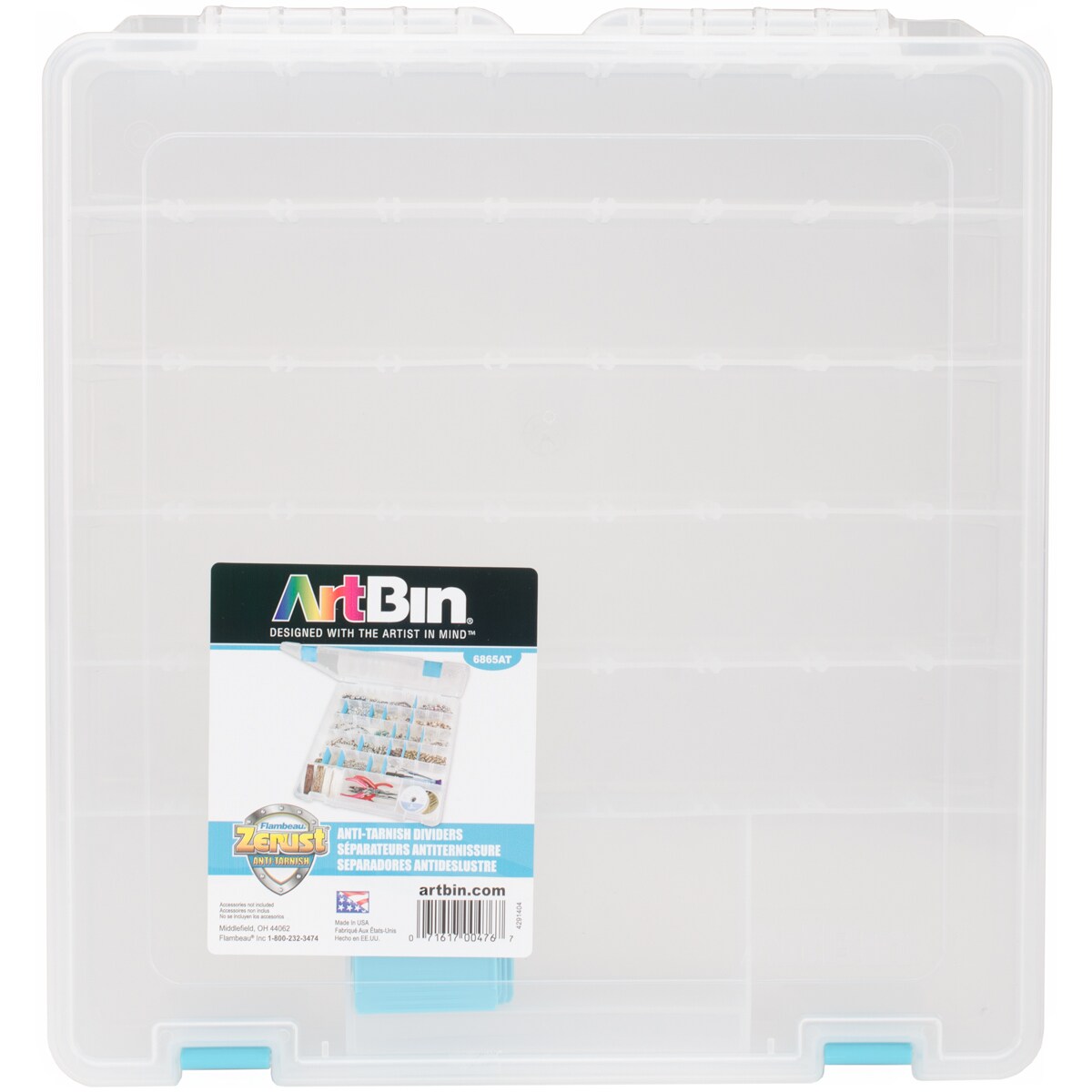 ArtBin Tarnish Inhibitor Super Satchel 8-20 Compartment-15"X14"X2" Translucent