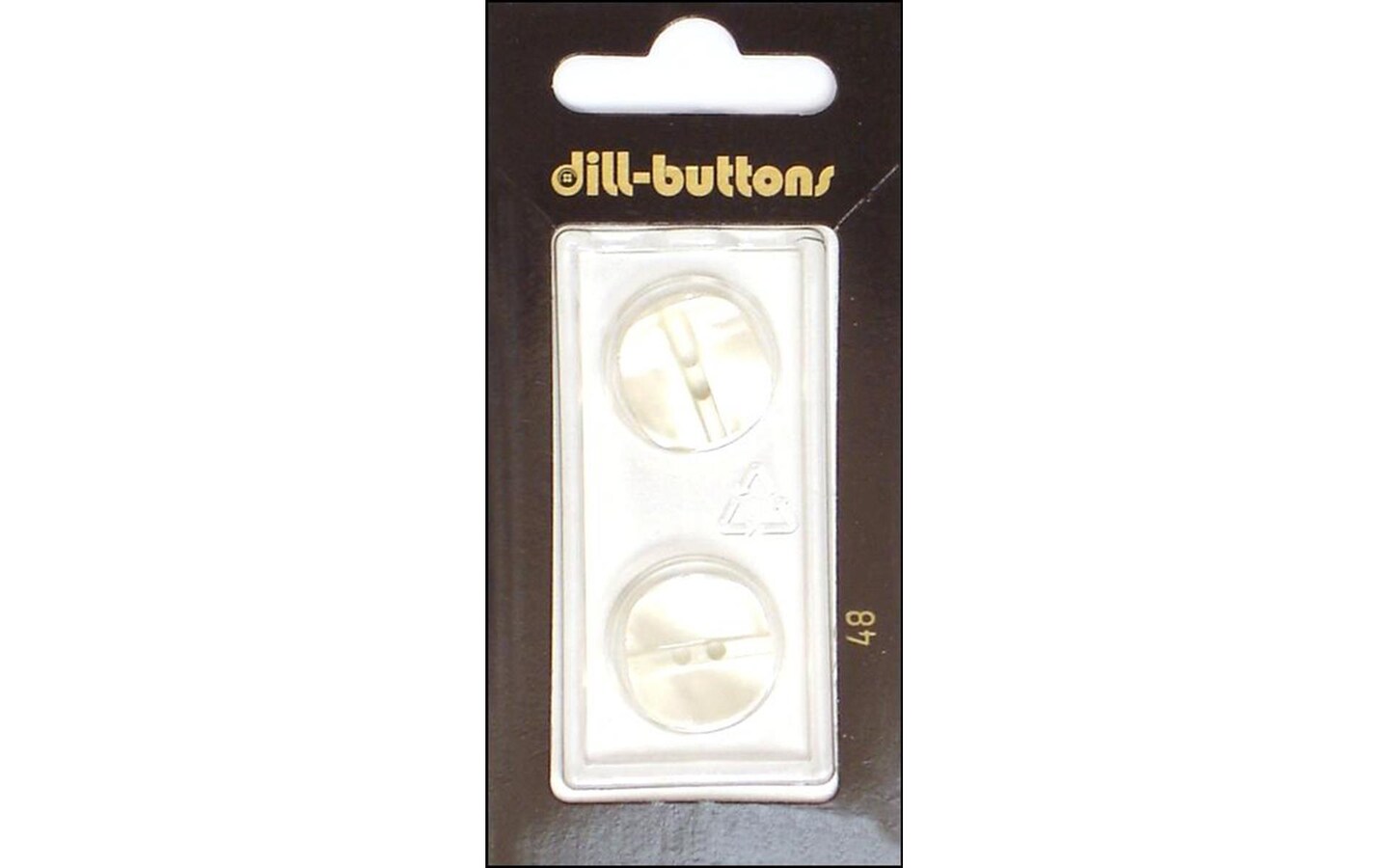 Dill Buttons 18mm 2pc 2 Hole White