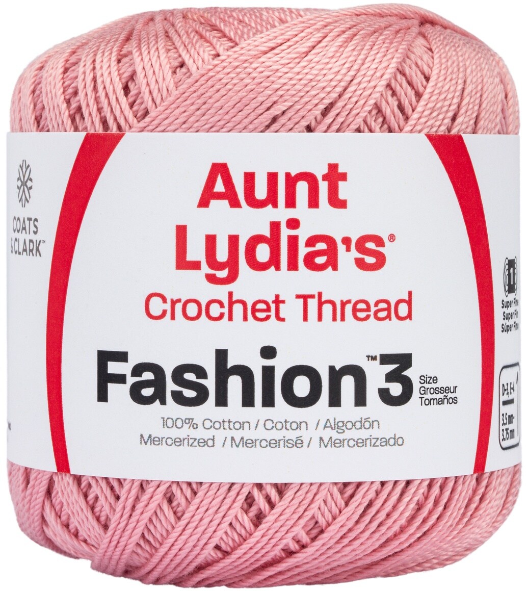 Aunt Lydia's Fashion Crochet Thread Size 3Soft Mauve Michaels