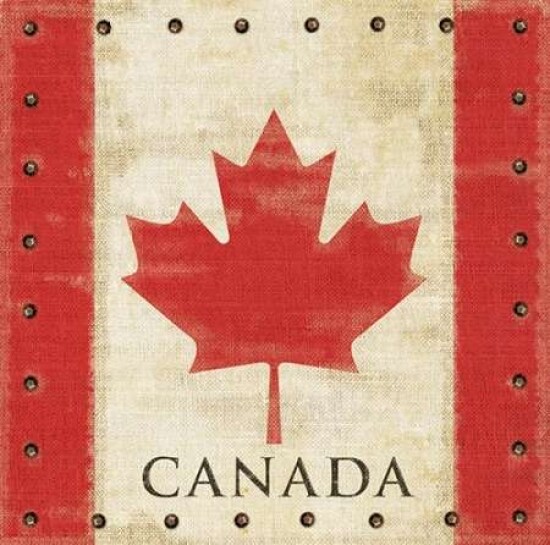 Vintage Canadian Flag Poster Print by Sam Appleman - Item # VARPDX911APP1090