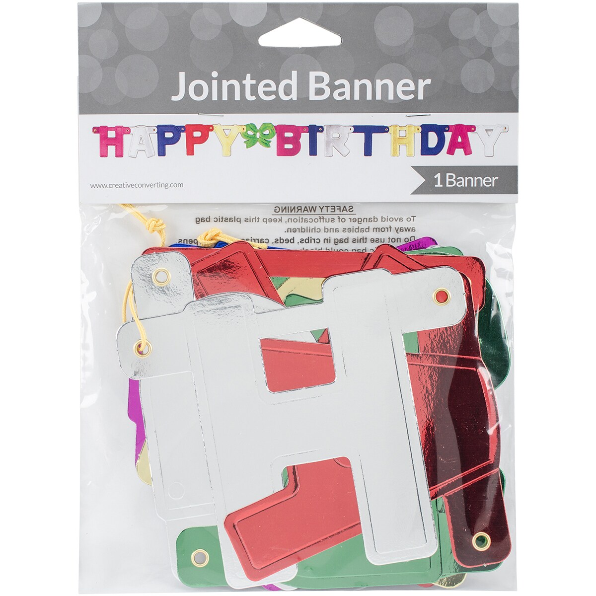 Creative Converting Jointed Banner 4&#x22;X5&#x27;-Happy Birthday