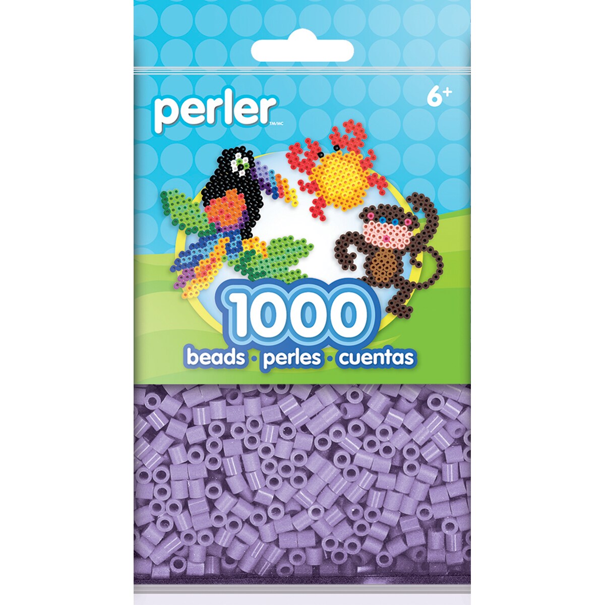 Perler Beads 1,000/Pkg-Lavender
