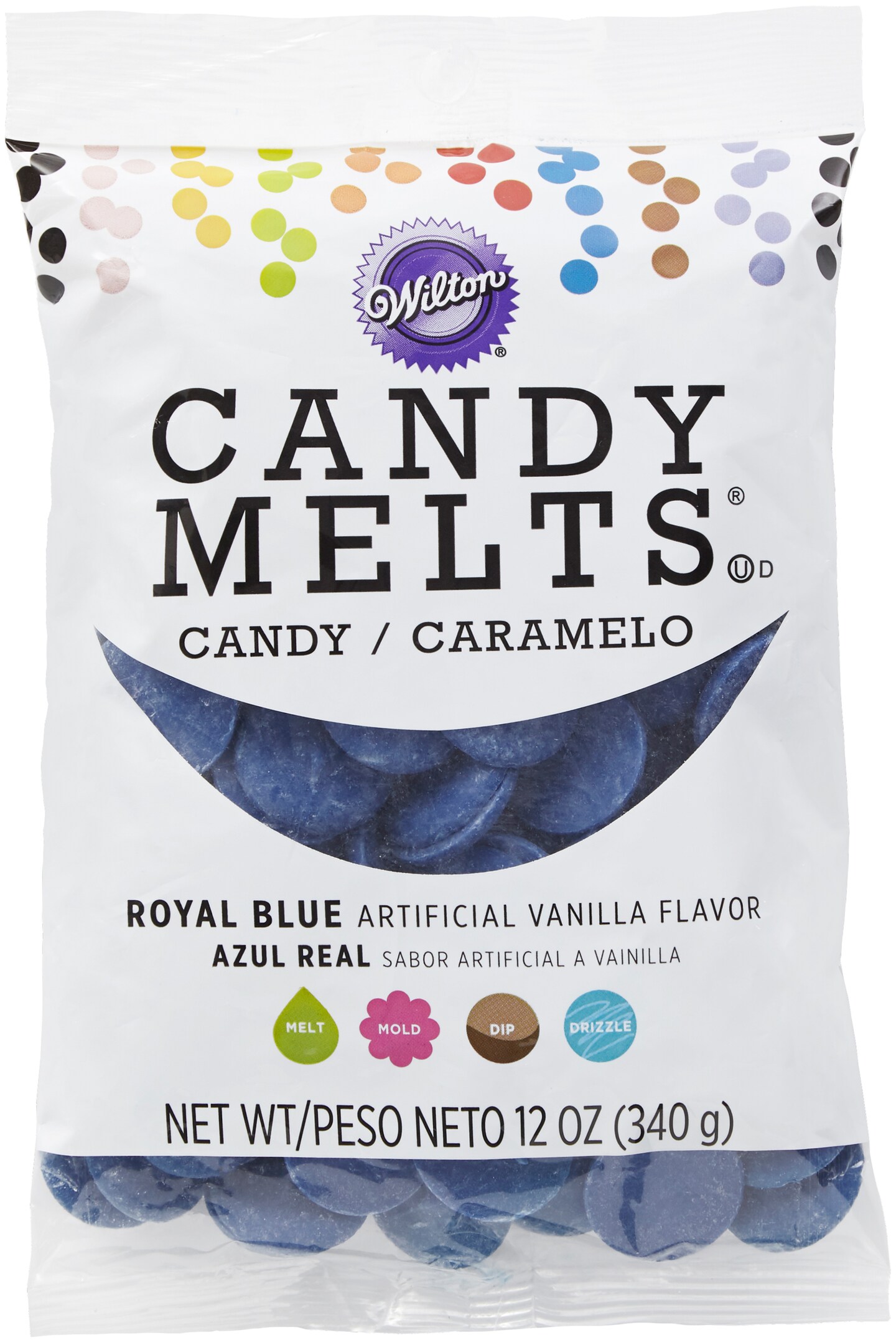 Wilton Candy Melts Flavored 12Oz-Royal Blue, Vanilla