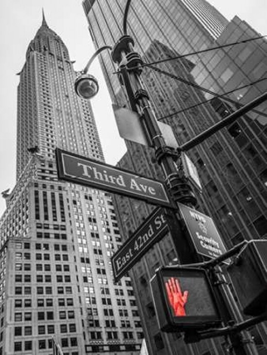 Street sign boards and Chrysler Building in New York city Poster Print by Assaf Frank - Item # VARPDXAF20160116141
