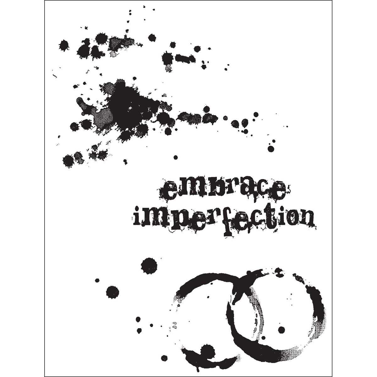 Tim Holtz Cling Stamps 7&#x22;X8.5&#x22;-Spills &#x26; Splatters