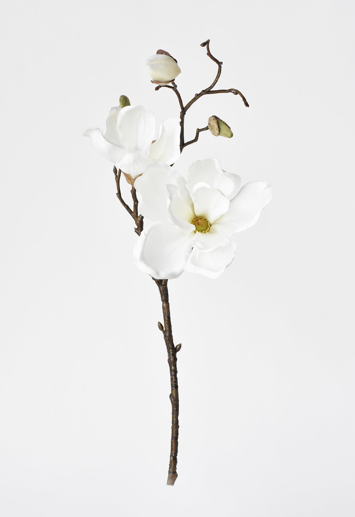 19&#x22; Faux Magnolia Stem White