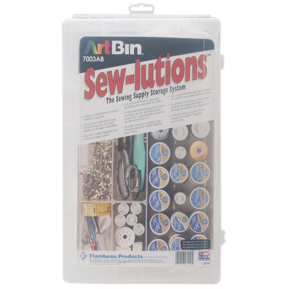 ArtBin Sew-Lutions Box-16.5&#x22;X9.75&#x22;X3.25&#x22; Translucent