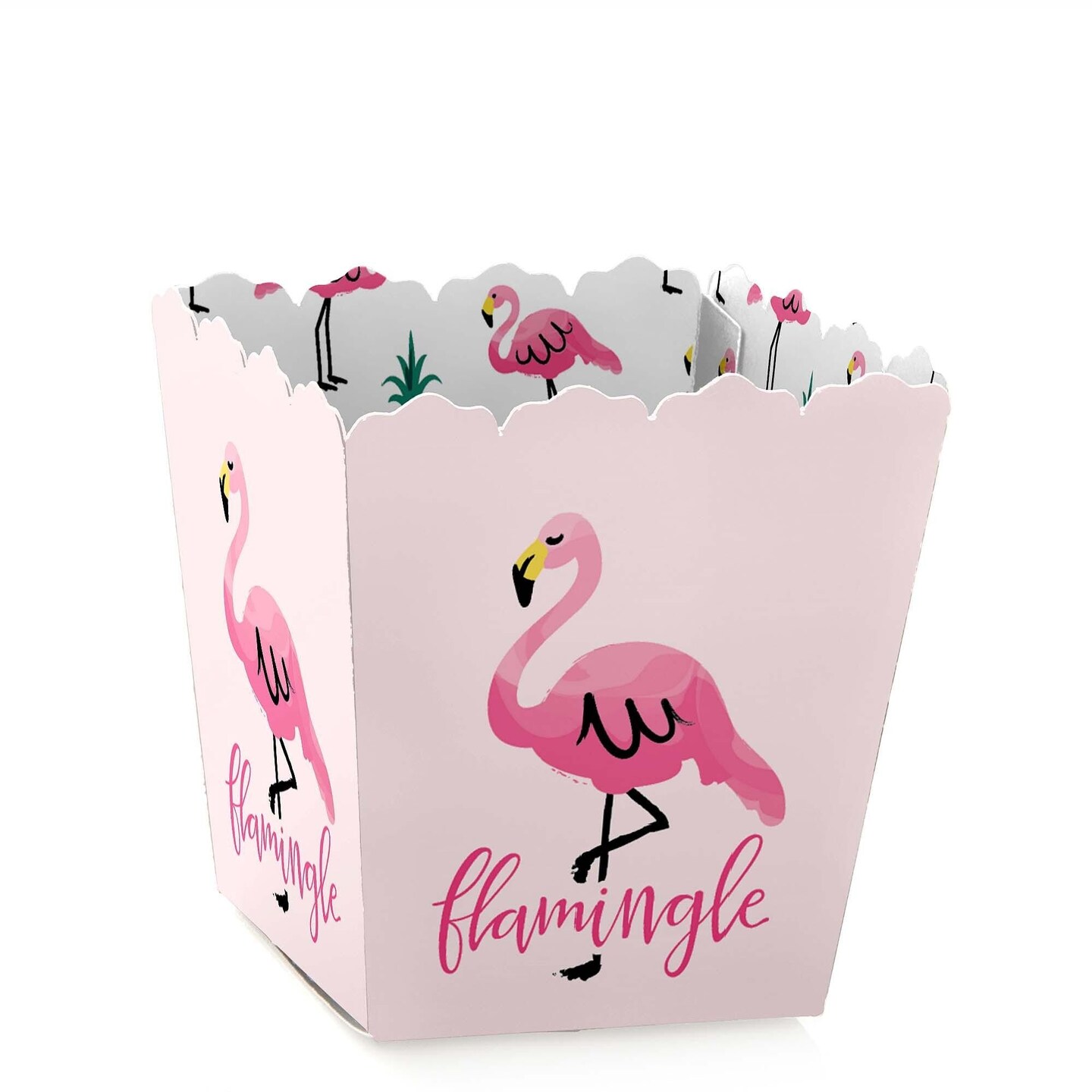 Big Dot of Happiness Pink Flamingo - Party Like a Pineapple - Tropical Summer Party Mini Favor Boxes - Treat Candy Boxes - Set of 12