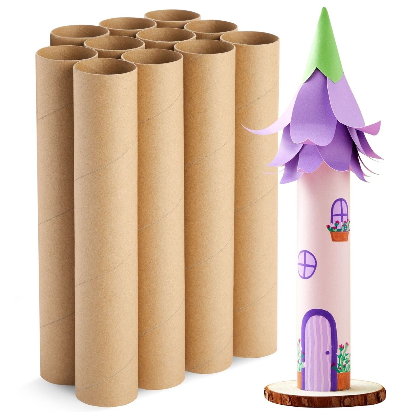12 Pack Cardboard Tubes for Crafts