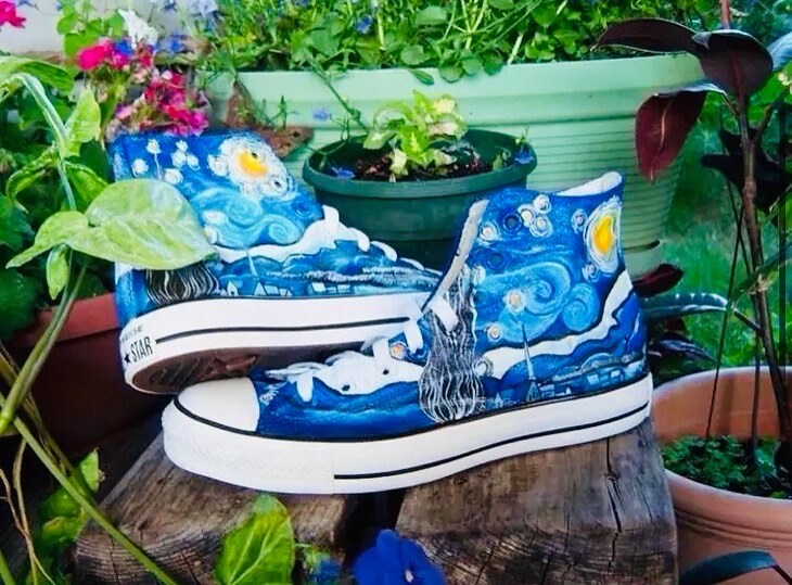 Custom painted buy converse