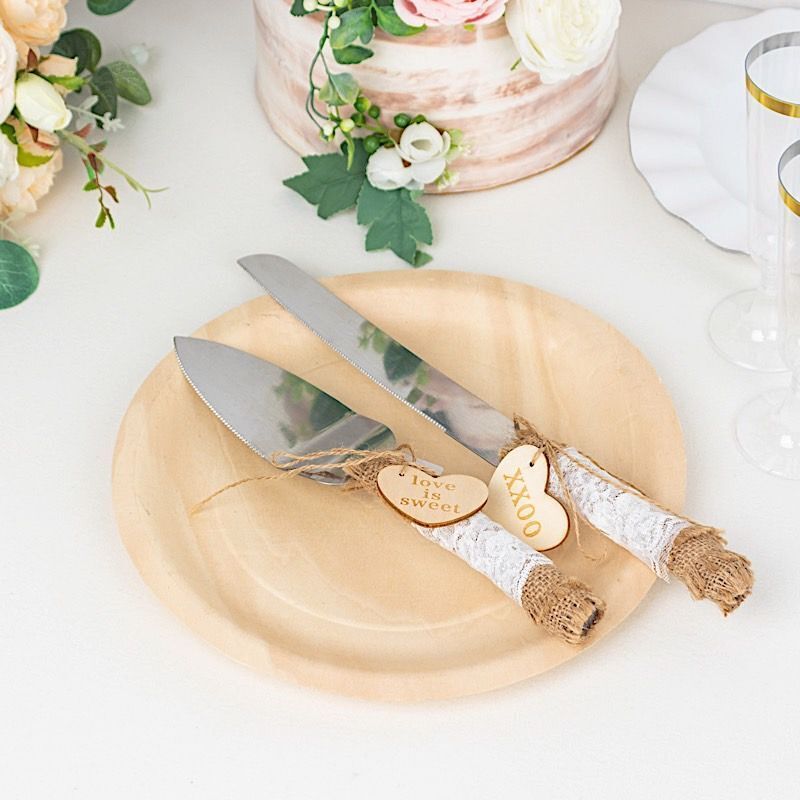 Natural Silver Stainless Steel Cake Serving Set