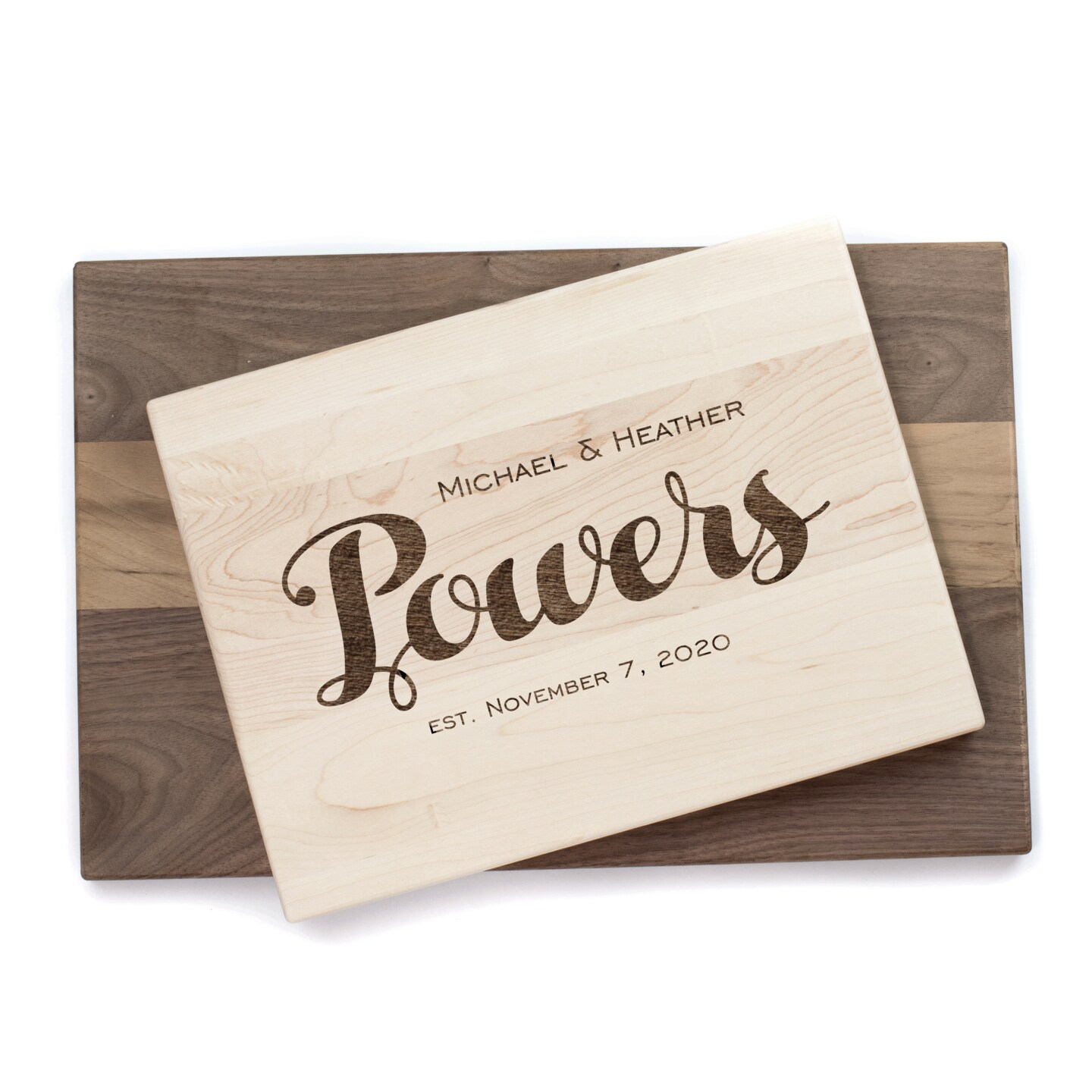 Personalized Wood Cutting Board | Walnut or Maple Engraved Chopping ...