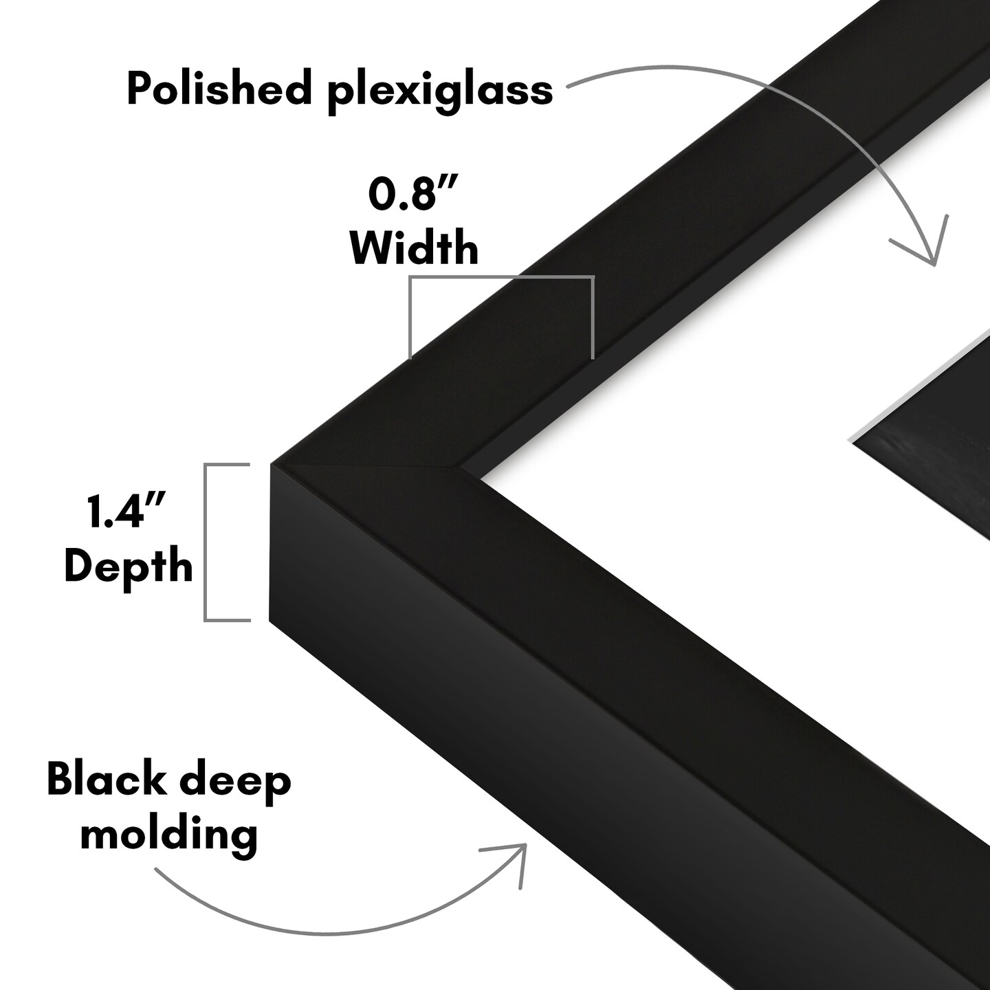 Americanflat Gallery-Style Picture Frame with Mat - Showcase Artwork, Prints, and Photos - Shatter Resistant Glass - Hanging Hardware with Drywall Anchor