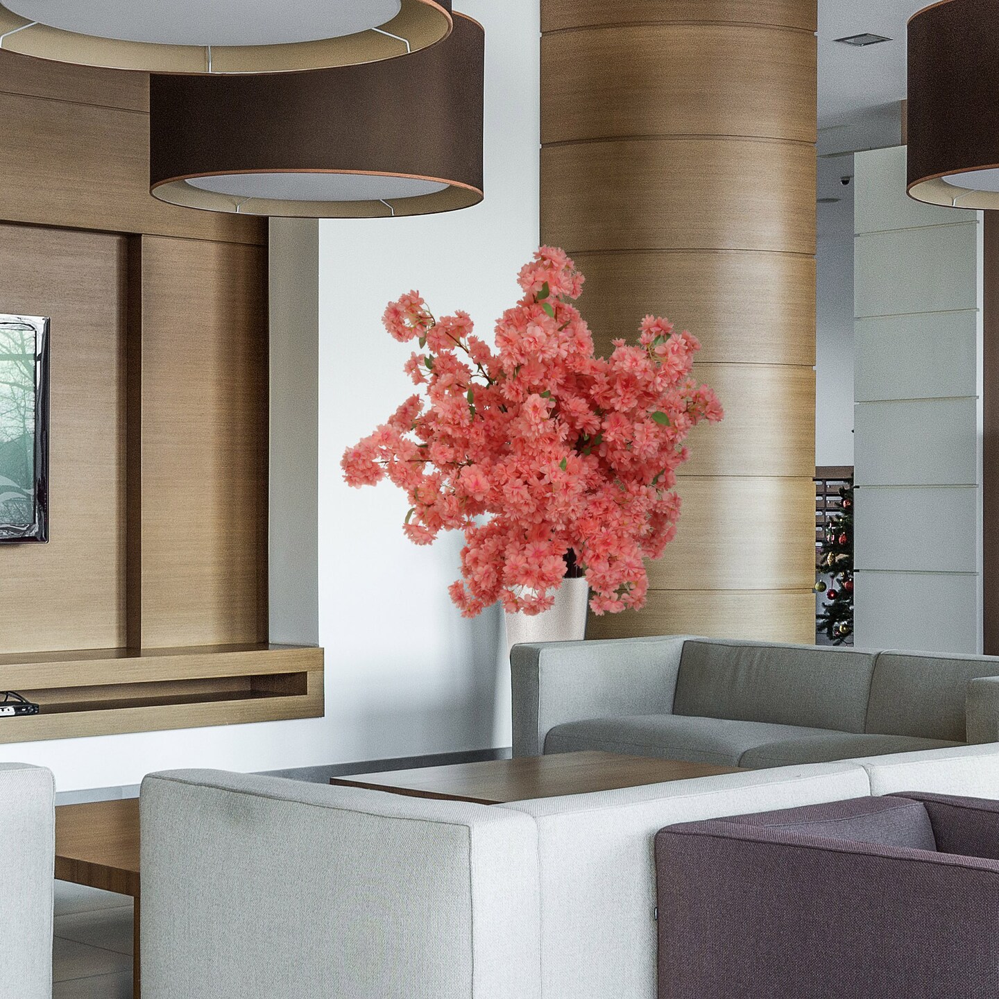 3-Pack Pink Cherry Blossom Stems - Silk Flowers for Elegant Floral Arrangements, Bouquets & Home Decor, Perfect for Weddings & Events, Floral Home by Artificial Flowers