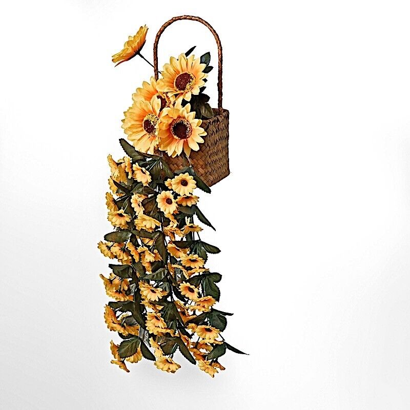 22&#x22; Yellow Silk Sunflower Bush