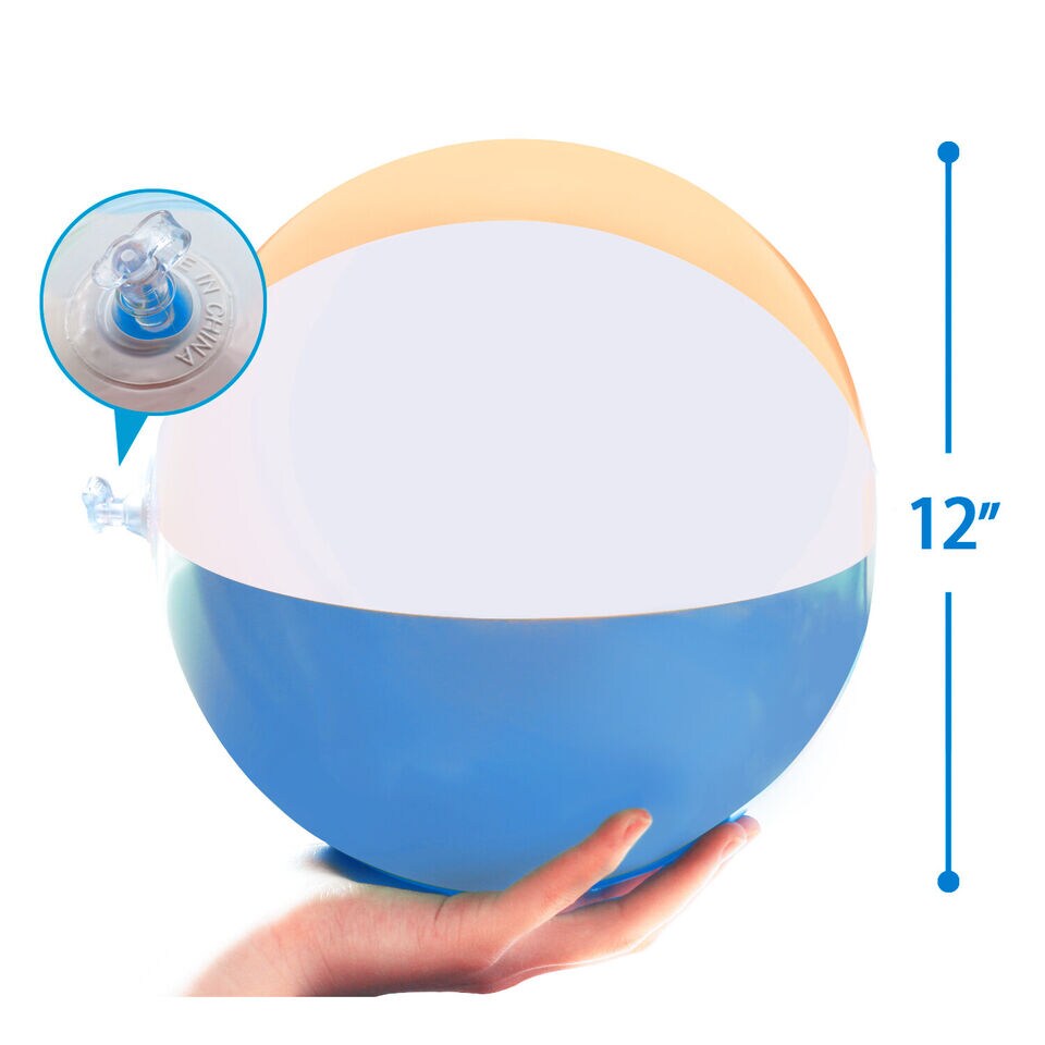 Inflatable Beach Balls - 12 Pack Summer Beach Pool