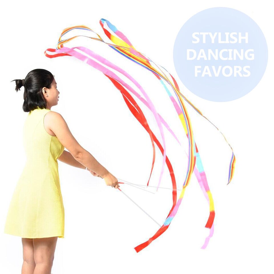 10pc Dance Ribbons Streamers Unisex Kids&#x27; Gymnastics Ribbon Wands