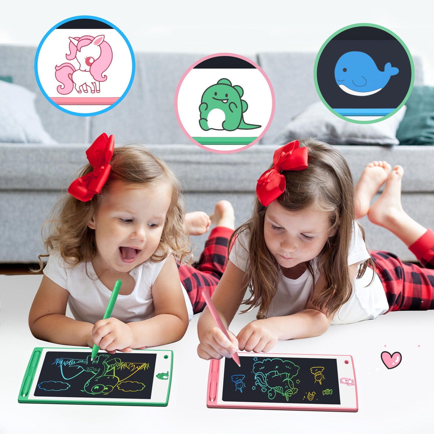 3 PCS in 1 Pack  Toys LCD Writing Tablet Toddler,Toys for Boys Girls 3 4 5 6 7 8year, Drawing Pad Toy Easter Basket Stuffers for Kids,Drawing Tablet Doodle Board Cute Dinosaur Unicorn 8.8 Inch