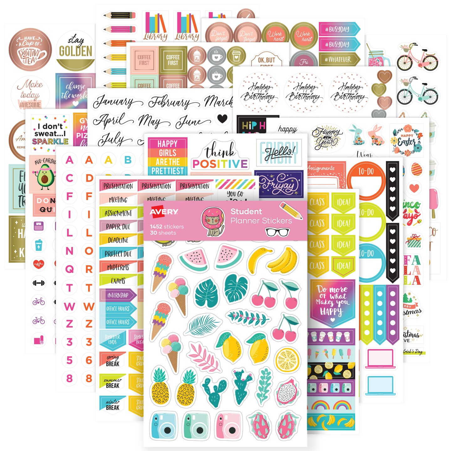 Weekly outlets planner stickers bundle