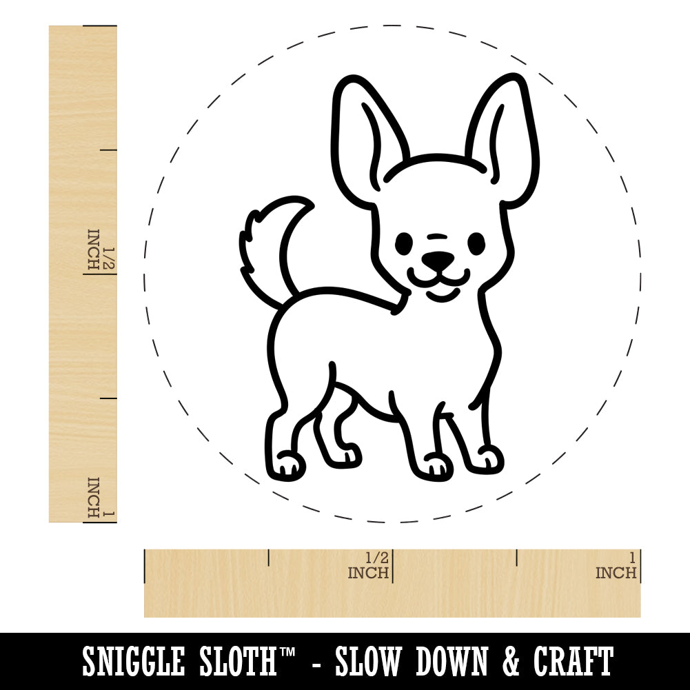 Chihuahua Standing Dog Rubber Stamp for Stamping Crafting Planners ...