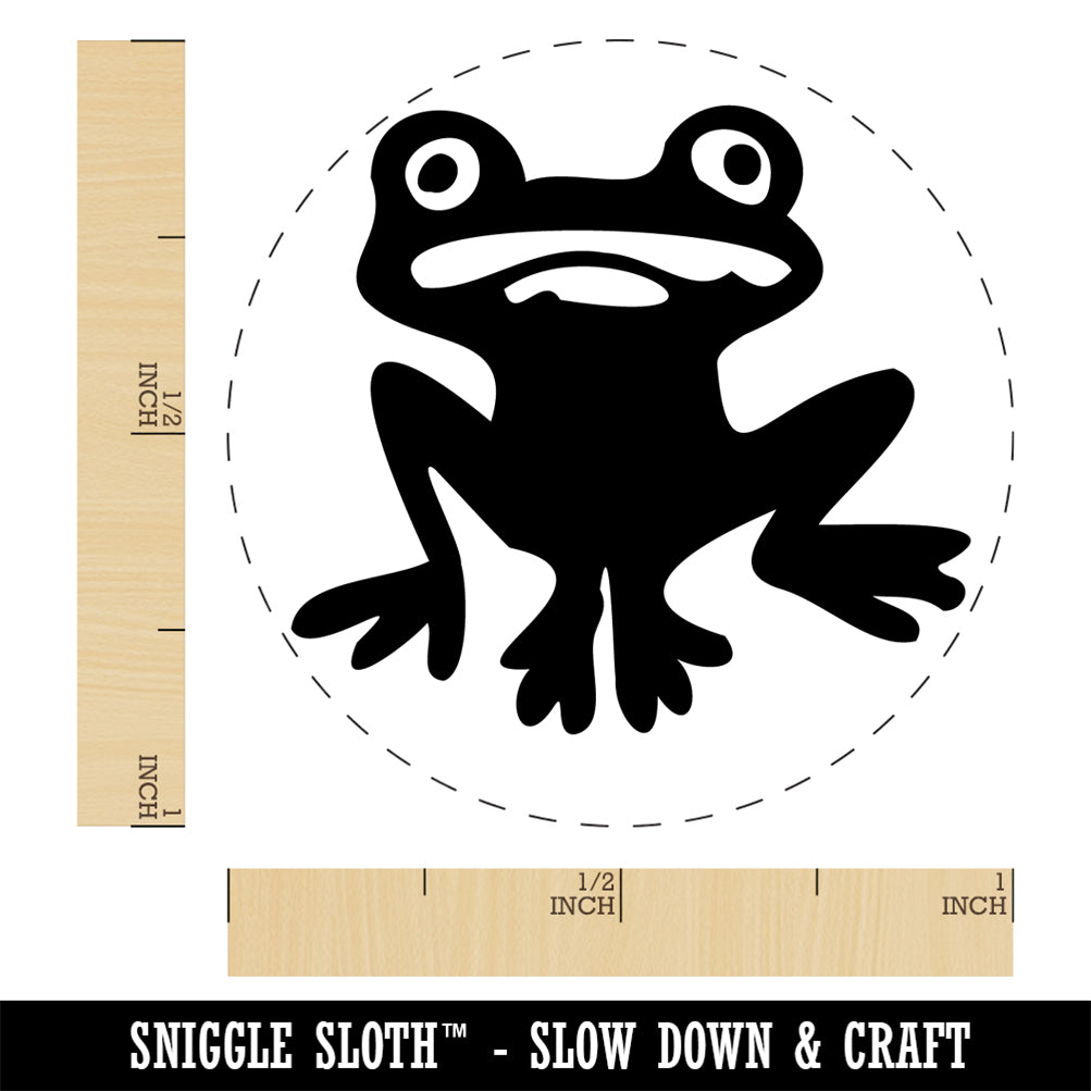 Weird Creepy Frog Rubber Stamp for Stamping Crafting Planners