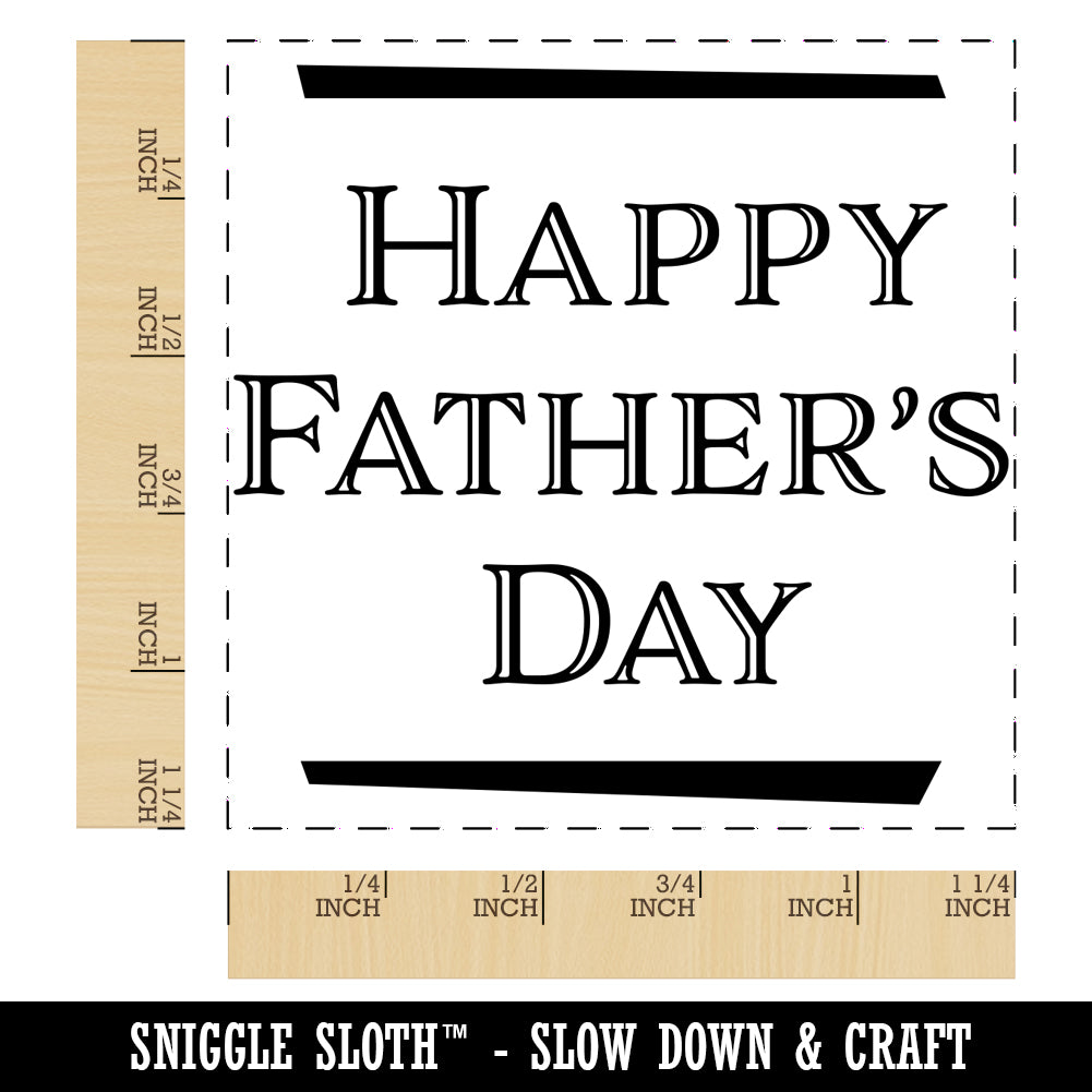 Happy Father&#x27;s Day Handsome Text Square Rubber Stamp for Stamping Crafting