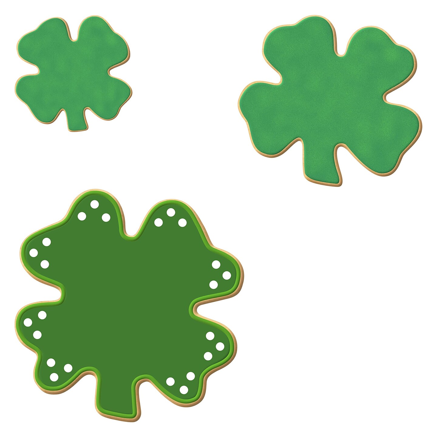 CookieCutter.Com Four Leaf Clover Cookie Cutter 3 Pc Set - USA Tin Plated Steel