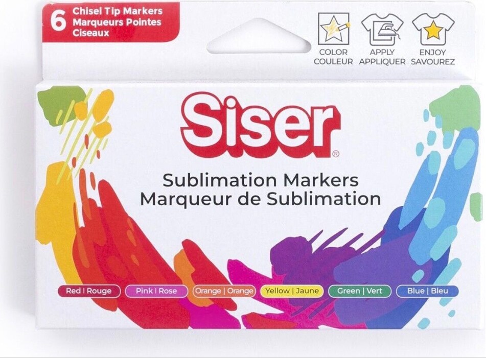 Sublimation Markers- Iron-on Heat Transfer Markers Brights for T-Shirts By Siser