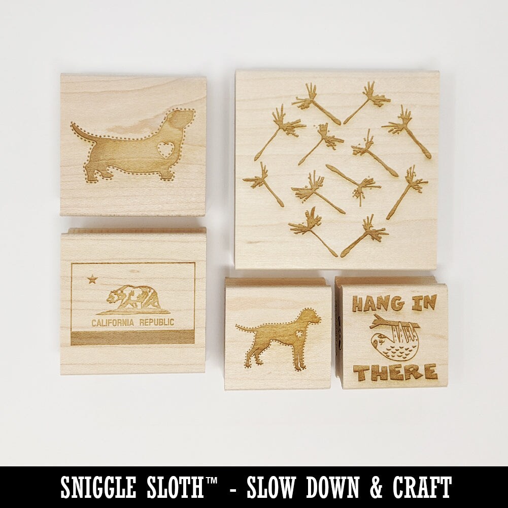 Cute Blank List Note Box Taped Corners Square Rubber Stamp for Stamping Crafting