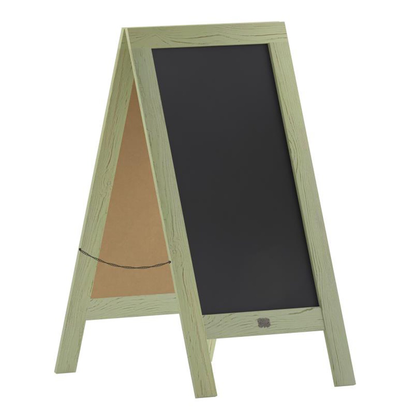 Canterbury 40&#x22; x 20&#x22; Vintage Wooden A-Frame Magnetic Indoor/Outdoor Chalkboard Sign, Freestanding Double Sided Extra Large Message Board, Green