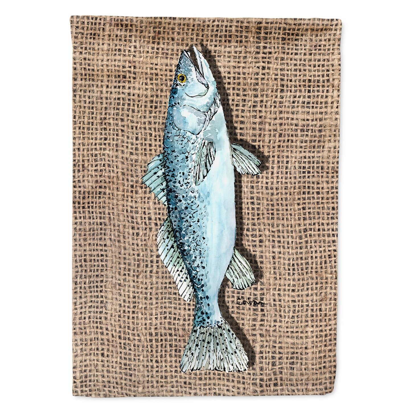 &#x22;Caroline&#x27;s Treasures 8737GF Fish Speckled Trout Flag, Small, Multicolor&#x22;