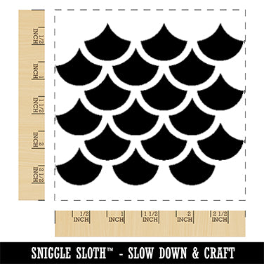 Mermaid Dragon Fish Scales for Seamless Pattern Square Rubber Stamp for Stamping Crafting