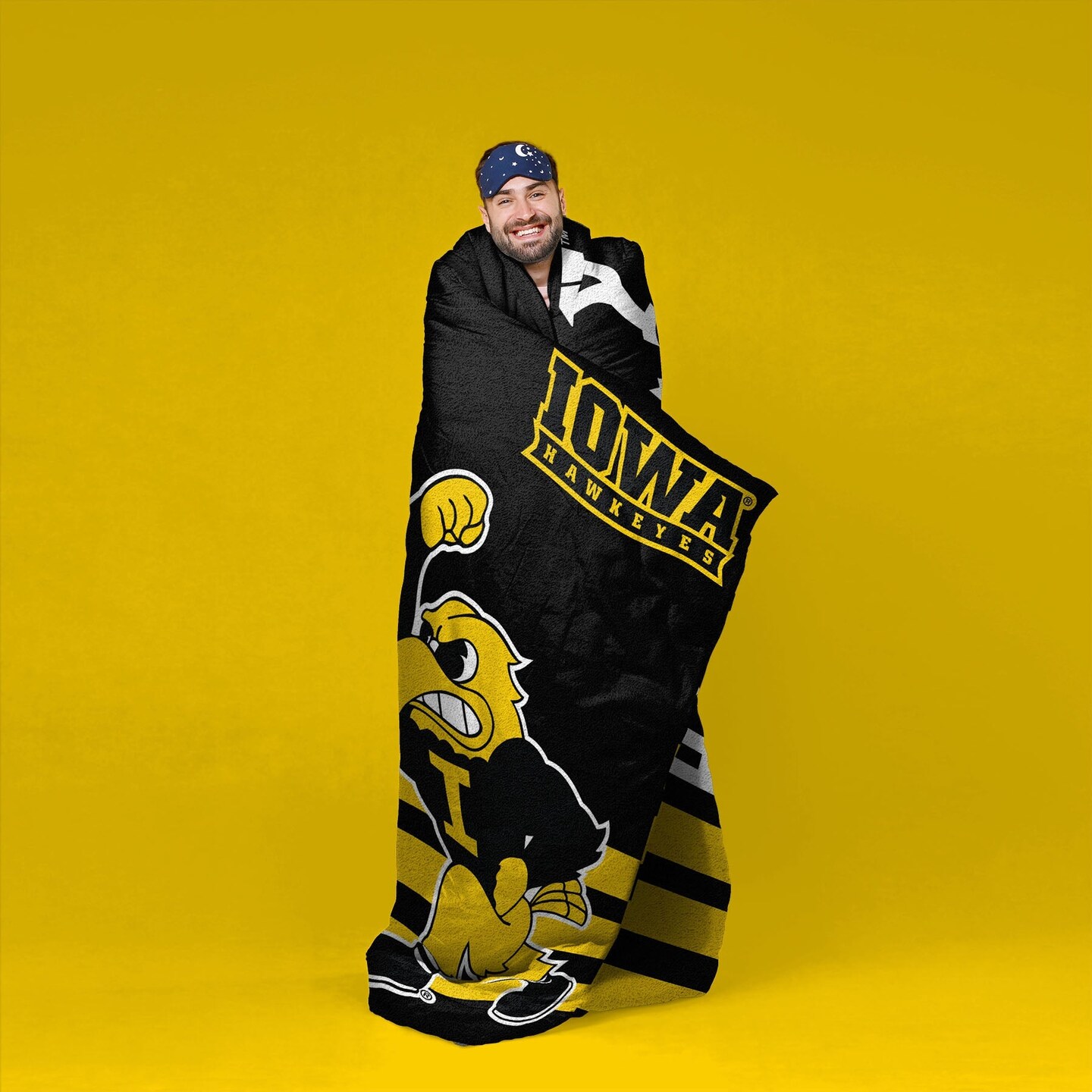 Sleep Squad Iowa Hawkeyes 60&#x201D; x 80&#x201D; Raschel Plush College Blanket