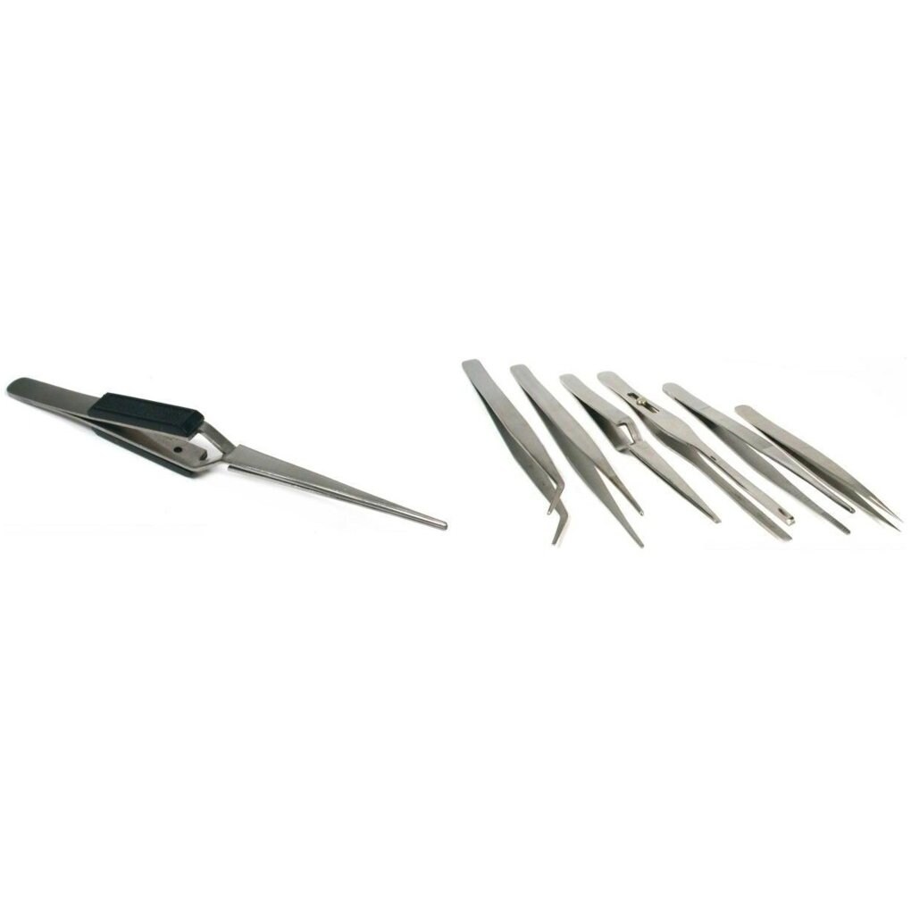 7 Piece Soldering Beading Tweezer Set Watch Clock Jewelry Repair Tool Kit