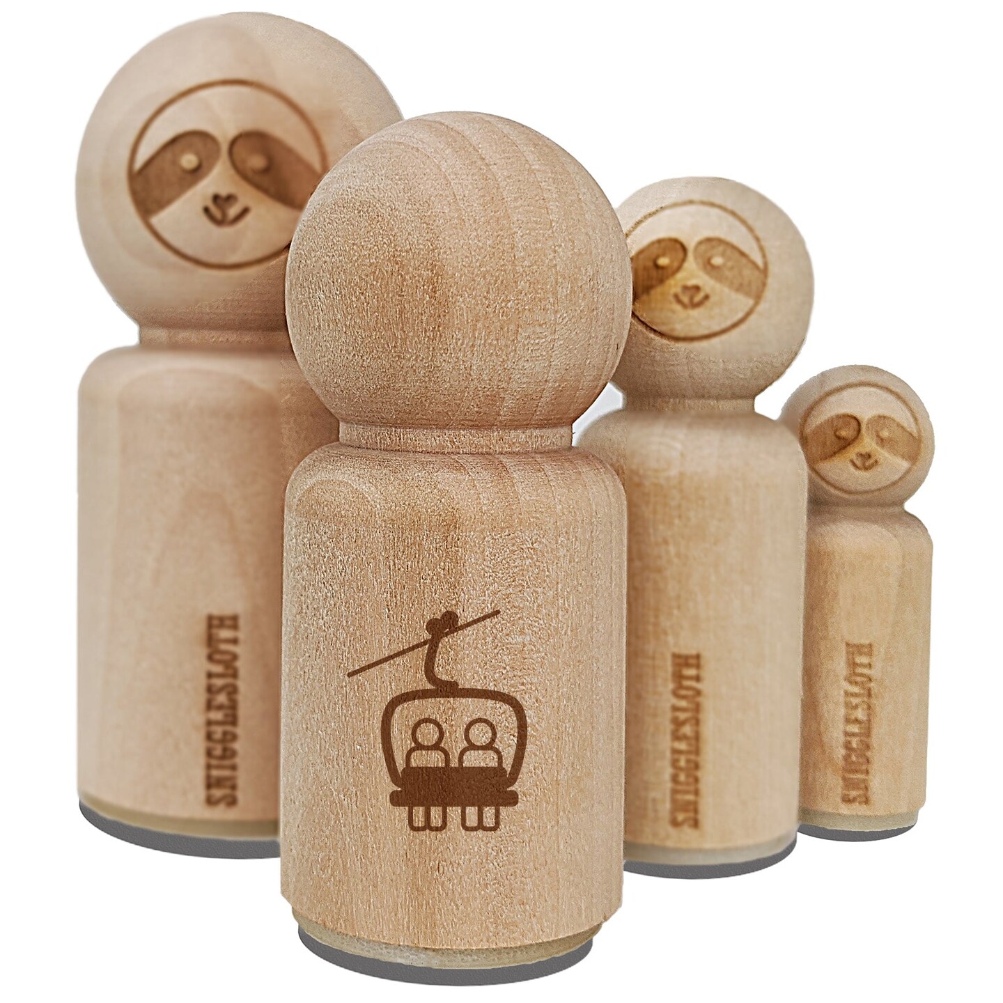Snowboard Ski Lift Resort Chairlift Rubber Stamp for Stamping Crafting Planners