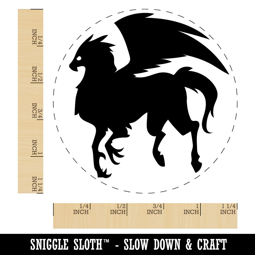 Regal Hippogriff Fantasy Silhouette Rubber Stamp for Stamping Crafting ...