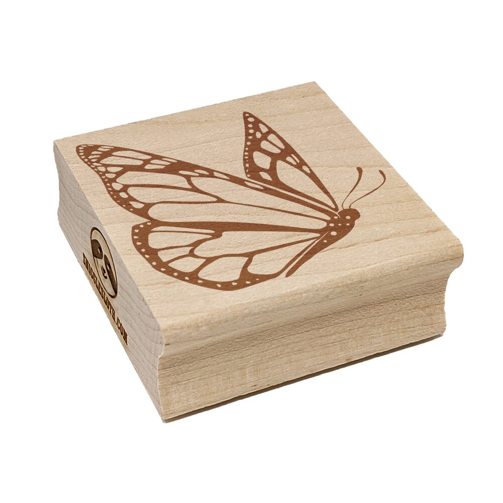 Flying Butterfly Square Rubber Stamp for Stamping Crafting