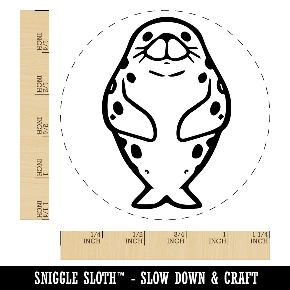 Spotted Seal Floating Upright Rubber Stamp For Stamping Crafting Spotted Seal Floating Upright Rubber Stamp For Stamping Crafting