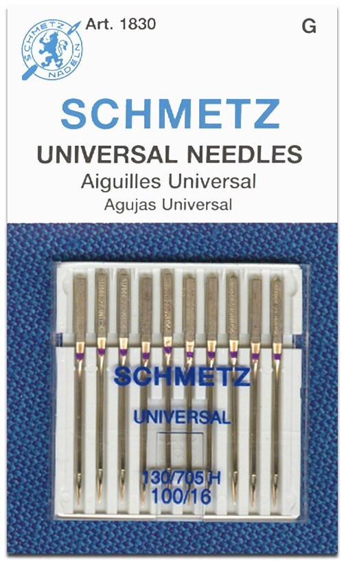 Schmetz Universal Regular Point Machine Needles-Size 100/16 10/Pkg
