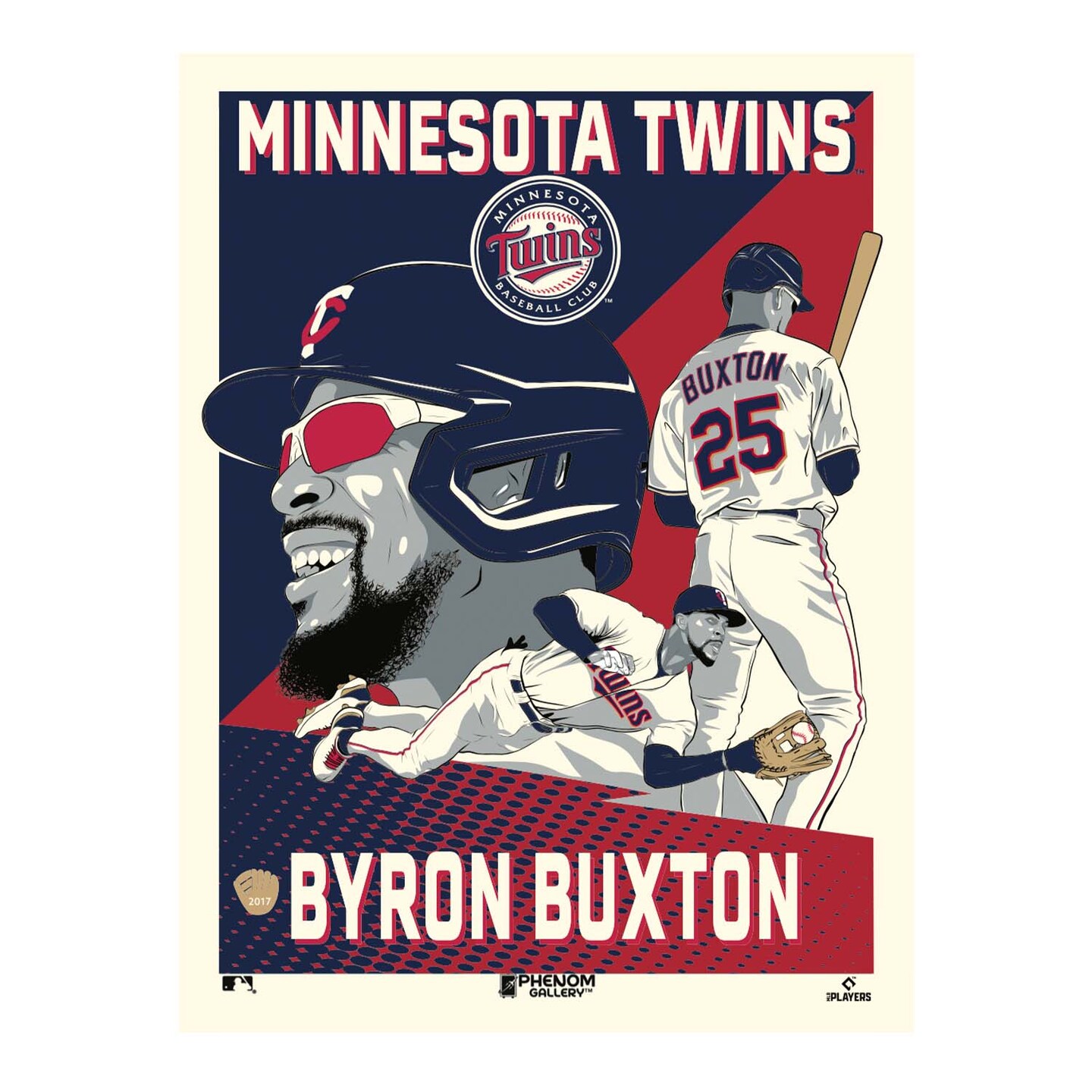 Phenom Gallery Minnesota Twins Byron Buxton 18&#x22; x 24&#x22; Serigraph