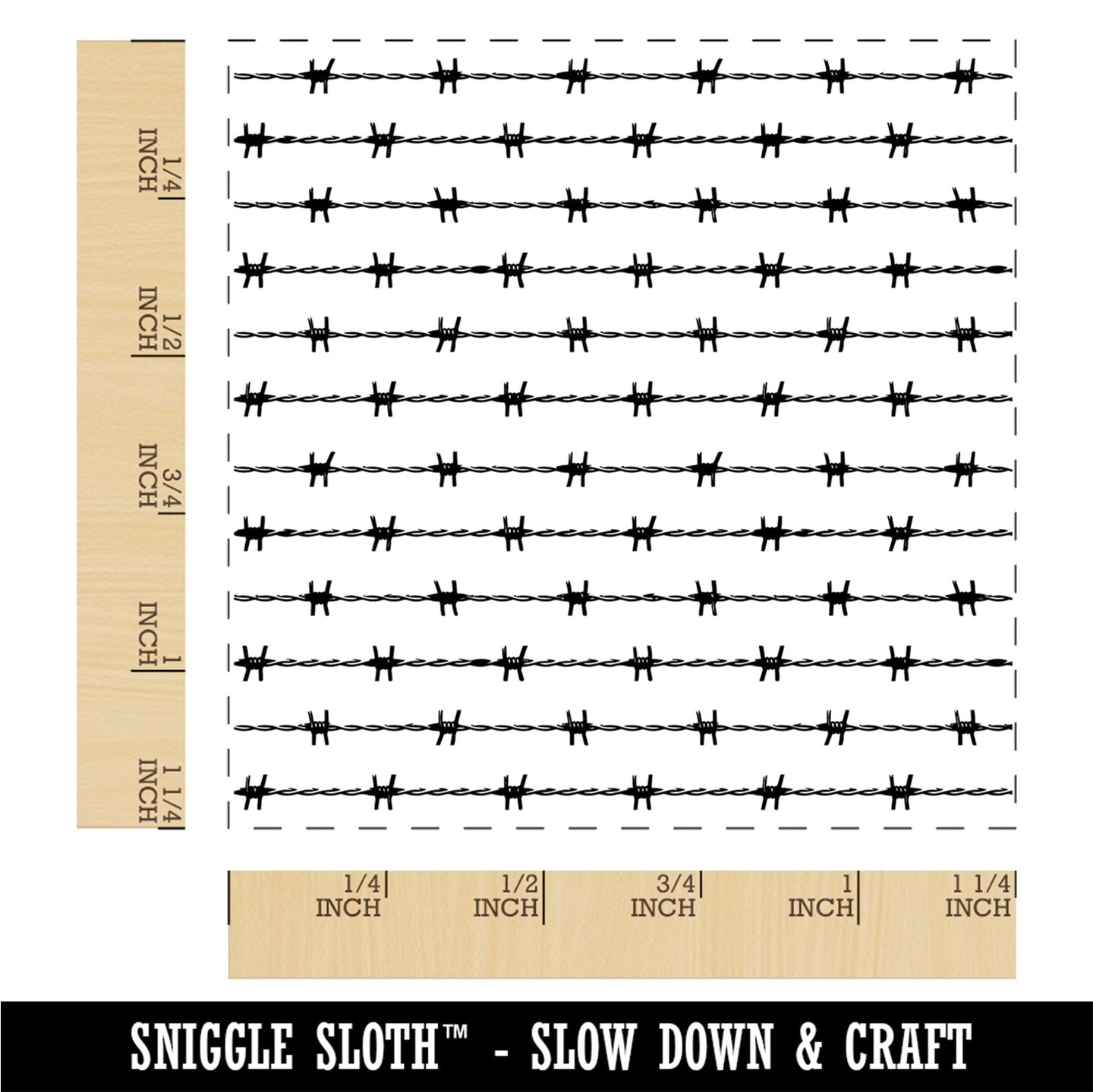 Barbed Wire Square Rubber Stamp for Stamping Crafting Michaels