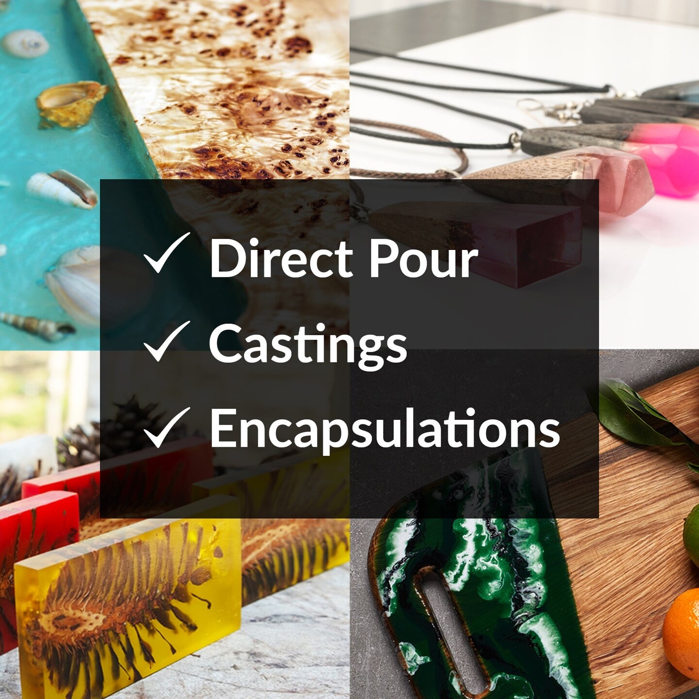 Crystal Clear Epoxy Resin 1/8 Gallon Kit 2 Part Epoxy Resin for Tumblers, Wood, Table Top, Countertop, Bar & Craft Art, Resin Molds Clear Casting Resin & Hardener Bulk Two Part Resin Epoxy 16 oz