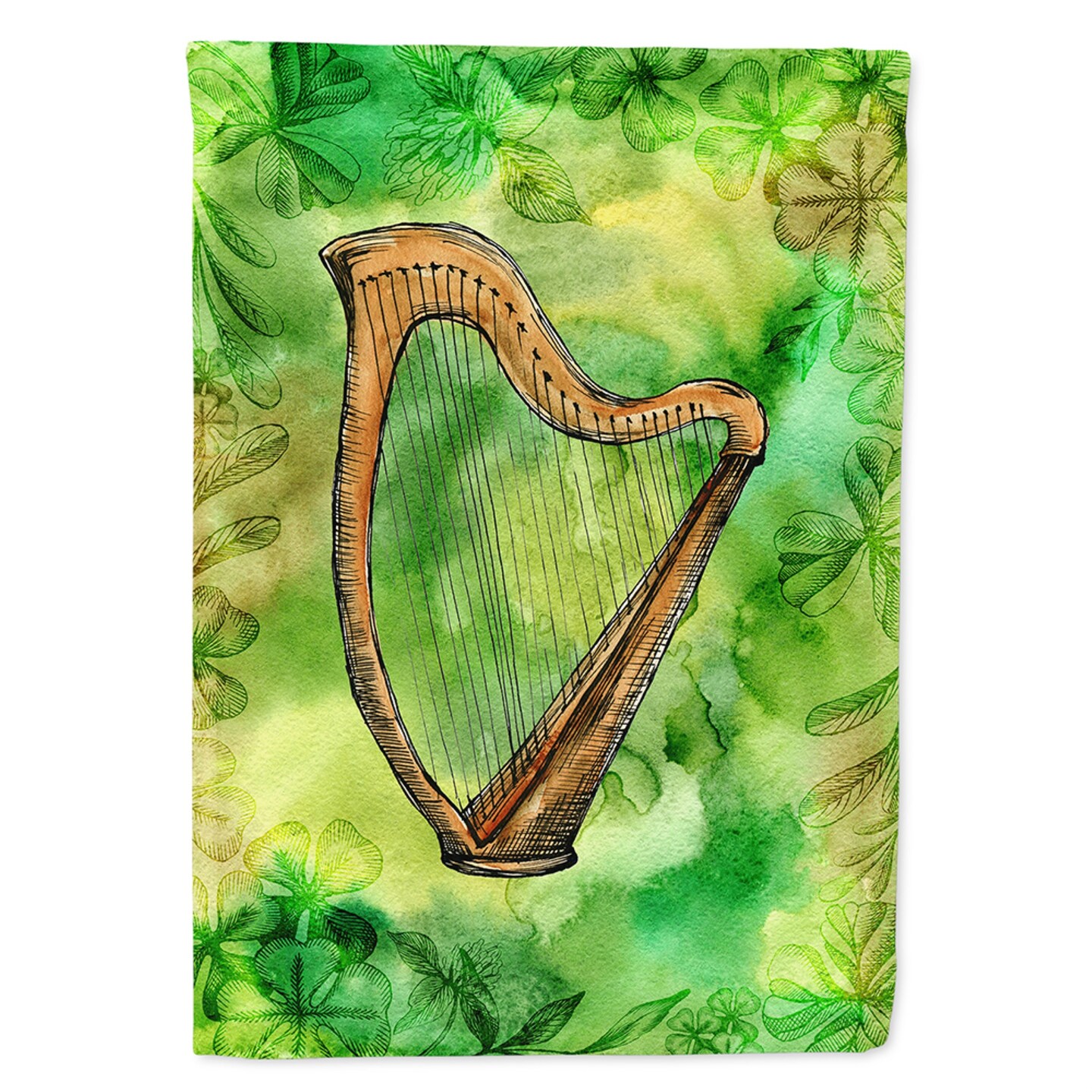 &#x22;Caroline&#x27;s Treasures BB5763CHF Irish Harp Flag, Multicolor, large&#x22;