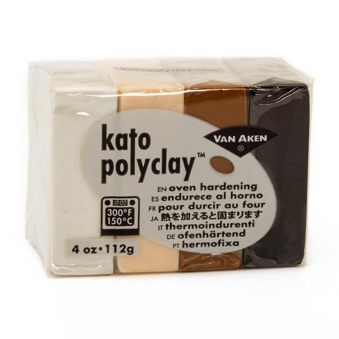 Van Aken Kato Polyclay 4-Color Set, Neutral Colors