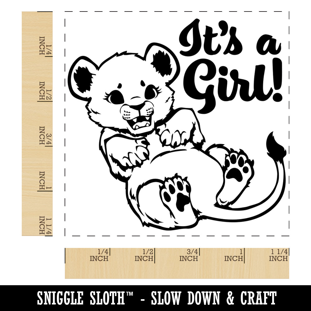 Stamps By Impression ST 0766a Lion Rubber Stamp – Handcrafted In USA, 1.561 X 1.798 Inch Image, Mounted On Maple Block
