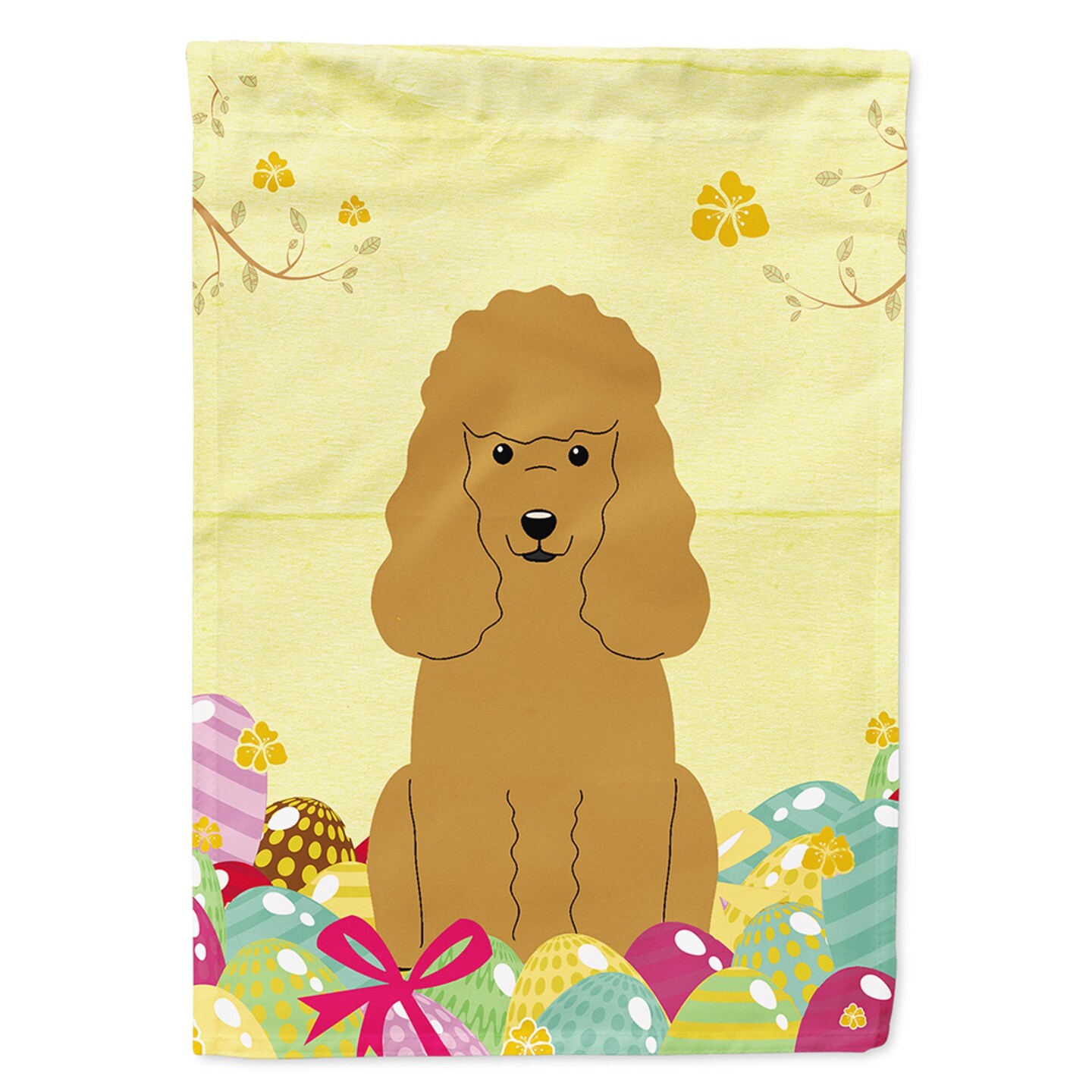 "Caroline's Treasures BB6069GF Easter Eggs Poodle Tan Flag Garden