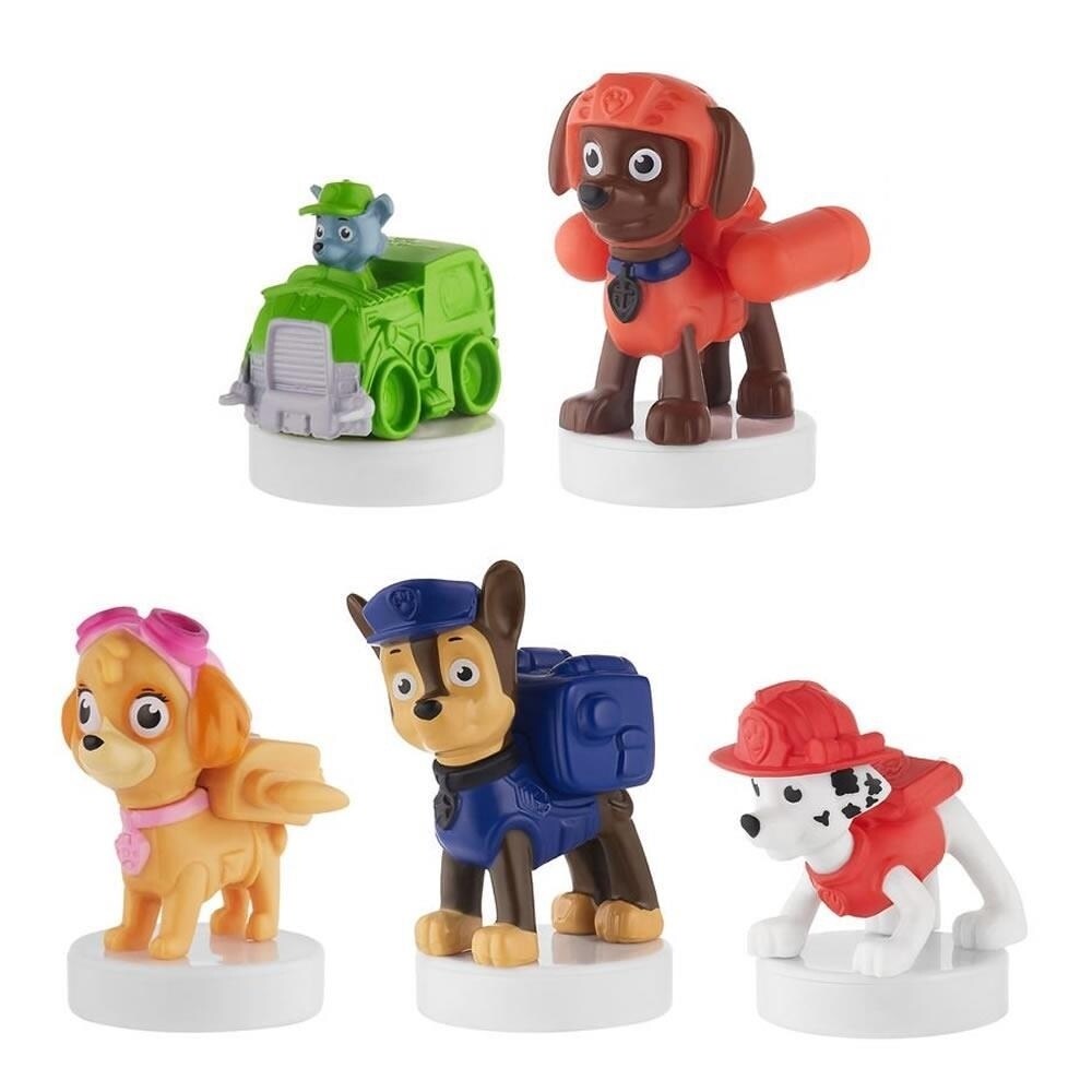 PMI International PAW Patrol Stampers 5pk Rocky Recycle Truck Marshall Skye Chase Figures